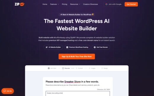 ZipWP screenshot